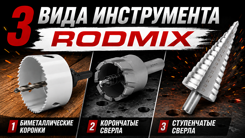 Тест инструмента RODMIX: биметаллические коронки, корончатые и ступенчатые сверла